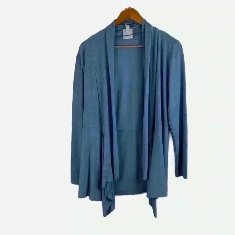 🆕 Nwt St. John’s Bay Open Front Cardigan In Slate Blue. Size S.